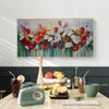 Canvas Painting Abstract Red White Tulip Printed On Wall Art Picture Nordic Posters And Prints For Living Room Cuadros Decor