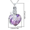 Pendant Necklaces Heart Cremation Memorial Ashes Urn Silver Dragonfly Necklace Keepsake Jewelry