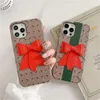 Cell Phone Cases With Bows For11 12 13 ProPromax Luxury Designer Phonecase For X Xs Xr Xsmax Brand Phonecase With G Letters For7 8 7p 8p