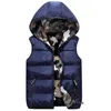 Gilet da uomo DIMUSI Giacche senza maniche invernali Uomo DoubleWear CottonPadded Gilet con cappuccio Cappotti Uomo Gilet caldi e spessi Abbigliamento 220905