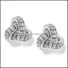 مسمار الأزياء الكورية المصمم 925 Sier Needle Knot Stud أقراط للنساء Girl Zirconia حلق الأنيقة العروس Weddin ffshop2001 Dhawn