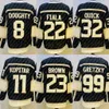 Thr 8 Drew Doughty Jersey 11 Anze Kopitar 32 Jonathan Quick 22 Kevin Fiala 23 Dustin Brown 99 Wayne Gretzky Weiß Schwarz Lila Hockey-Trikots genäht