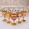 Canecas de 30 ml de vinho de vinhos Champagne Copo Copo Gold Gold Retro Glass Glass European Style Gream para decoração de casa