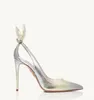 Esign Name Women Designer Sandaler PVC Shoes Strappy Bow Tie Pumpas In Blush Suede Sandal Bridal Weddal Party Lady High Heels Mules With Box 35-43