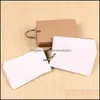 Greeting Cards Greeting Cards Portable Buckle Binder Notes Flash Memo Pads Diy Blank Card Stationery Sale Simple Word Book Drop Deliv Dhmid