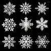 Weihnachtsdekorationen 10 Stück Schneeflocken DIY weißer Kunststoff für Zuhause Baum Anhänger Jahr Party Fenster Hochzeit Dekor