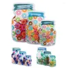 Storage Bags 10pcs Kitchen Freezer Organizer Portable Travel Reusable Mason Jar Bottles Nuts Cookies Zipper Seal Food