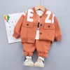 Conjuntos de ropa para niños Juegos de ropa para niños Cartoon Baby Camiseta de manga larga Camiseta y pantalones Traje 3 PCS Trajes para niños Sport Suit1-4 años 220905