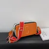 Retail Designer Womens Shoulder Bag Letter Print Color Contrast Camera Påsar Mångsidig Messenger Bag236C