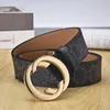 Designer letter buckle high-end belt luxury men's leather smooth buckles trouser belts brand leisure Women's waistband business fashion men 3.8cm wide belt
