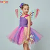 Vestidos femininos meninas meninas borboleta fada fantasia tutu vestido asas de fantasia crianças princesas festa de aniversário halloween cosplay kids spring tulle vestido 220905