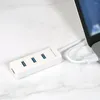 USB3.0 Hi-Speed Hub 4 Port mit Micro-USB-Stromversorgung, gleichzeitige Nutzung, 5 Gbit/s Übertragung, große Dateien, kleines Licht