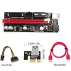 Câbles d'ordinateur-VER 009S PCIE Riser 1X à 16X Carte d'extension graphique pour GPU Mining Extender Adaptateur PCI Express 6-Pack