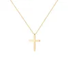 Pendant Necklaces Gold Dainty Cross Necklace 14K Plated Cz Turquoise Faith Minimalist Handmade Crucifix Chain Gift Drop Deliv Yydhhome Amb8L