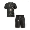 Survêtements pour hommes 2022 Ensemble d'été à la mode pour hommes T-shirt à manches courtes et short Costume Poker Graphic Print Hip Hop Survêtement Ensembles de plage Homme