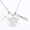 Pendant Necklaces Bible Verse Cross Christian Prayer Charm Faith Religious Birthday Christmas Jewelry For Women Drop Deliv Carshop2006 Amfvx