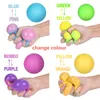 Dekompressionsspielzeug, Antistress-Druckball, sensorisches Stressspielzeug, Stressabbau, Farbwechsel, Quetschbälle für Kinder, Erwachsene, KINDSPIELZEUG 220905