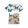 T-shirts Femmes T-shirts à manches courtes Tops d'été pour femmes 2022 Imprimé papillon Pull en vrac Streetwear T-shirt à col en V Camisas de Mujer Elegantes