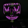 Halloween Maska LED El Wire DJ Party Light Up Glow in Dark Movie Festival Party Cosplay Payday Maski