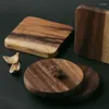 Tapetes de mesa 1pc Wood Square redonda Coasters Coasters Capé Copo copo de tanta batida de madeira Drink Placemats Acessórios