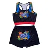 Designer Women Tracksuits Summer Sexy Printed Crop Tank Top Shorts Outfits 2 Piece Yoga Pants Set Sportswear