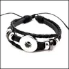 Lien chaîne arrivée bouton pression mtilayer bracelet en cuir pour hommes femmes vintage taille réglable sier charme bijoux de mode mjfashion dhbkt