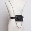 ベルトSeebeautiful Fashion 2022 Autumn Metal Pin Backle Long Chain Removable PU Leather Mini-Bag Girdle Waist Woman Q389