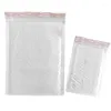 Emballage cadeau 50 pièces 18x12cm Enveloppes imperméables et résistantes aux chocs Blanc Poly Bubble Mailer Sac Auto-scellant pour le paquet