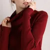 Женские свитера Случие Случайное вязаное вязаное водолаз