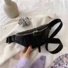 Women New Solid Color Waist Packing Splice Wide Band Crossbody Bags Pu Leather Female Breast Ladies Fashion Fanny packs J220705