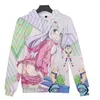 Hoodies masculinos novidade criativa bslnxnma eromanga sensei kawaii 3d moletom com capuz casual masculino/feminino pullovers anime crianças