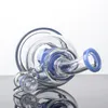 14mm Female Ball Style Wasserpfeifen Blaues Glas Wasserbongs Schädeleinsatz Duschkopf Perc Oil Dab Rig Einzigartige Glasbong-Raucher-Rigs mit Schüssel WP2281