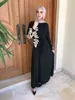 Casual Dresses 842 women's Lace Beaded loose dress Arab robe Muslim