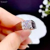 Cluster Rings Sterling Silver 925 Mosan Diamond Men 0.5CT - 3.0CTD Color VVS1 Class Clarity Luxury Jewelry Wedding Engagement Mens