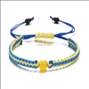 Шарм браслеты очарование желтого синего украины браслеты для женщин мужской мужчина ручной работы украинский флаж