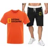 Tracki męskie Uyuk National Tracksuit męskiej męskiej bluzy Fitness Fitness dwuczęściowy koszulka T-shirt Hip Hop Fashion Ubranie