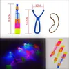 LED Flying Toys Helicopter Rocket Copters with Led Lights Launchers Bouncy Slingshot Transmitter Game