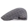 جودة Gatsby Hat Cabbie Driver Newsboy Ivy Cap Cotton Plaid Men Women Young Berets Berets