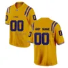 NCAA LSU Tigers College fotbollströjor 9 Joe Burrow 2 Justin Jefferson 7 Ja'Marr Chase 6 Terrace Marshall Jr. 22 Clyde Edwards-Helaire 33 Jamal Adams Custom Jersey