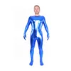 Déguisements unisexes Costumes de catsuit métalliques brillants Halloween sans capuche lycar Spandex Zentai Body Party club costumes de scène 2nd Skin Suit