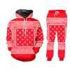 Herrsp￥rsp￥r Paisley Graphic Cashew Floral Women/Men 2 Piece Set Jogger 3D Pants Hoodie Red Black Men Tracksuit Sweatpants Hoody