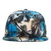 Ballkappen Coole 3D-Druck Kokosnussbaum Hip Hop Cap für Frauen Mann Snapback Hut Casquette Homme