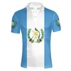 Herren Polos GUATEMALA Männliches Hemd Diy Benutzerdefinierte Name Nummer Gtm Nation Flagge Land Guatemaltekisch Spanisch College Print Po Kleidung