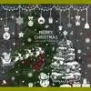 Decorações de Natal Veda de adesiva de janela adesivos de vidro Santa Elk Boneco de neve decalque decorativo decorativo da parede da parede