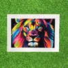 Watercolor Lion Animals Abstract Oil Painting on Canvas Poster and Print Pop Art Modern Wall Picture for Kid Room Cudros Decor