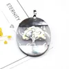 Anhänger Halsketten Feine Natürliche Perlmutt Anhänger Reiki Heilen Baum Leben Oval Shell Für Schmuck Machen Diy Frauen Halskette Geschenke