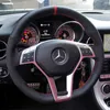 Prywatny niestandardowy zamszowy ręcznie szyte okładkę kierownicy dla Mercedes Benz GLK300 E200 GLC260 E300L E320 Klasa E-Klasa C.