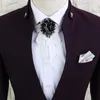 Bow Ties 2022 Erkekler Business Club Düğün Partisi Bowtie Cravat El Yapımı Kadın Kravat Elastik Band Strap Butterfly Rhinestone Şerit kravat