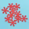 Decorações de Natal 100pcs 25mm Felt Fellow Felt Fabric Floco Snow Apliques Para Casamento/festa/Decoração de decoração Tree Ornament Patches DIY