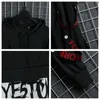 HOUZHOU Sweatshirt met capuchon voor heren Casual zwarte hoodies Tops Techwear Hip Hop Harajuku Patchwork Japanse streetwear Zomertops 220905